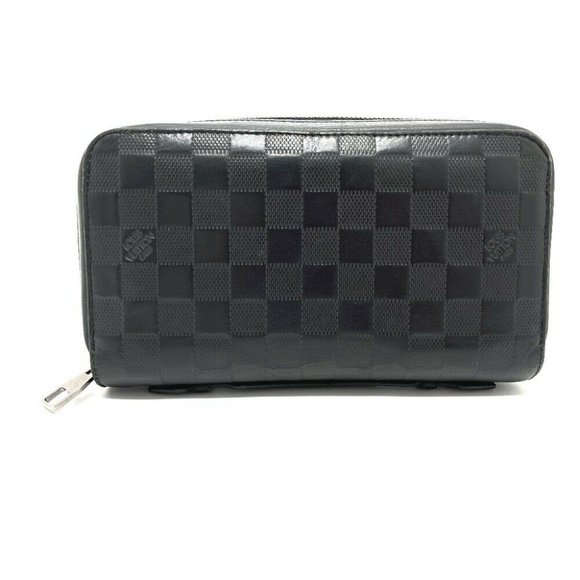 LOUIS VUITTON N61254 Damier Infini Zippy XL Zip Around Long Wallet Black - Picture 1 of 7